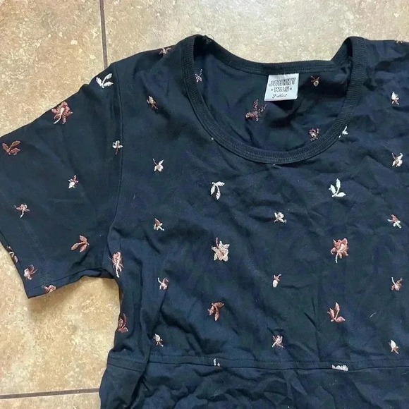 Vintage Johnny Was T Shirt Embroidered Dress One Size - Picture 2 of 8